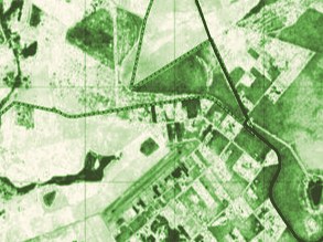 Imagem de satélite de índice de vegetação, em tons de verde